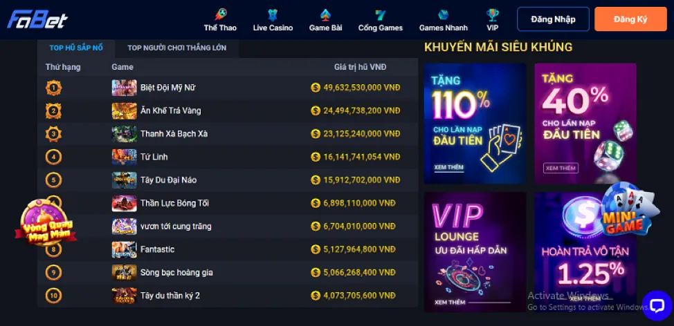 Chương trình VIP và phần thưởng thân thiết 888new30
